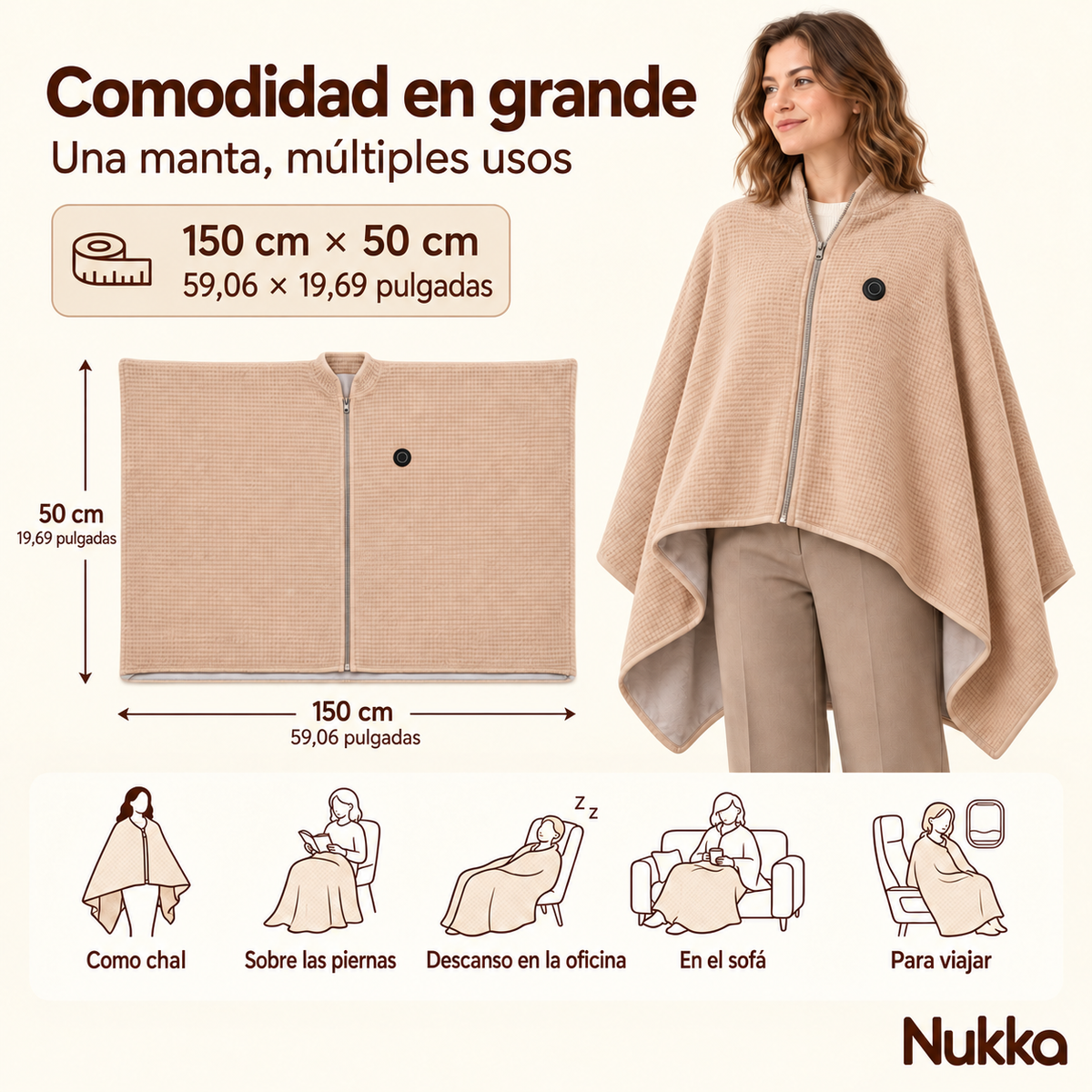 NUKKA® | Manta Calefactora Portátil